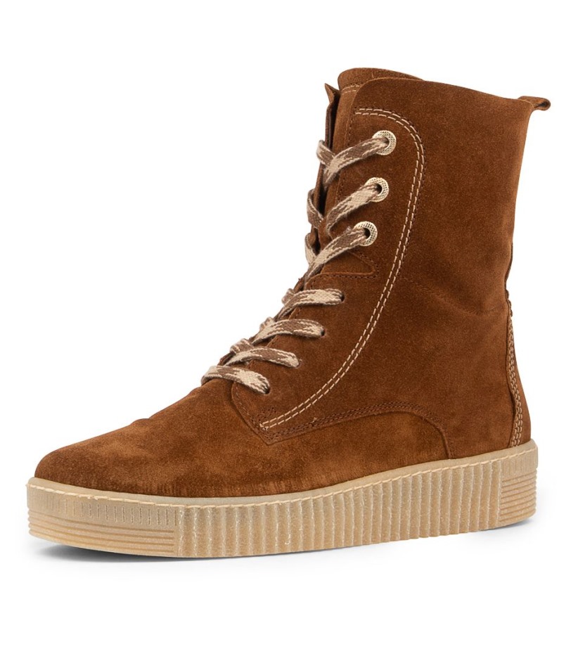 Gabour | Bottines Exclusives Arca En Daim Cognac